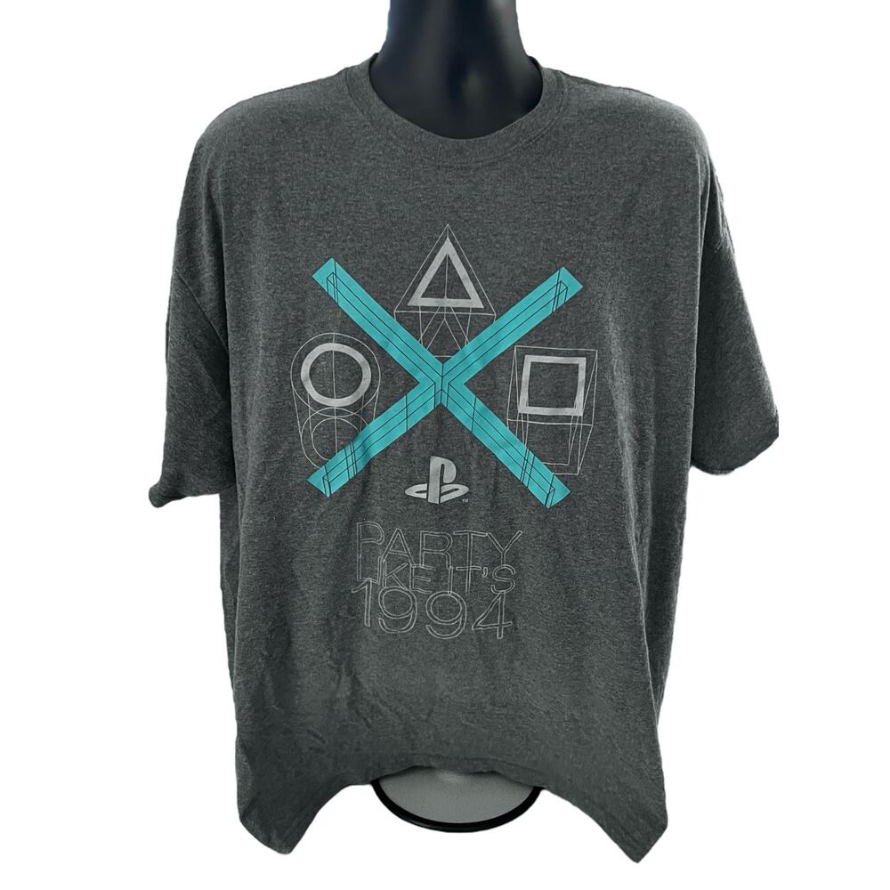 Sony PlayStation “Party Like It’s 1994” Men's Graphic T-Shirt Gray 2XL
